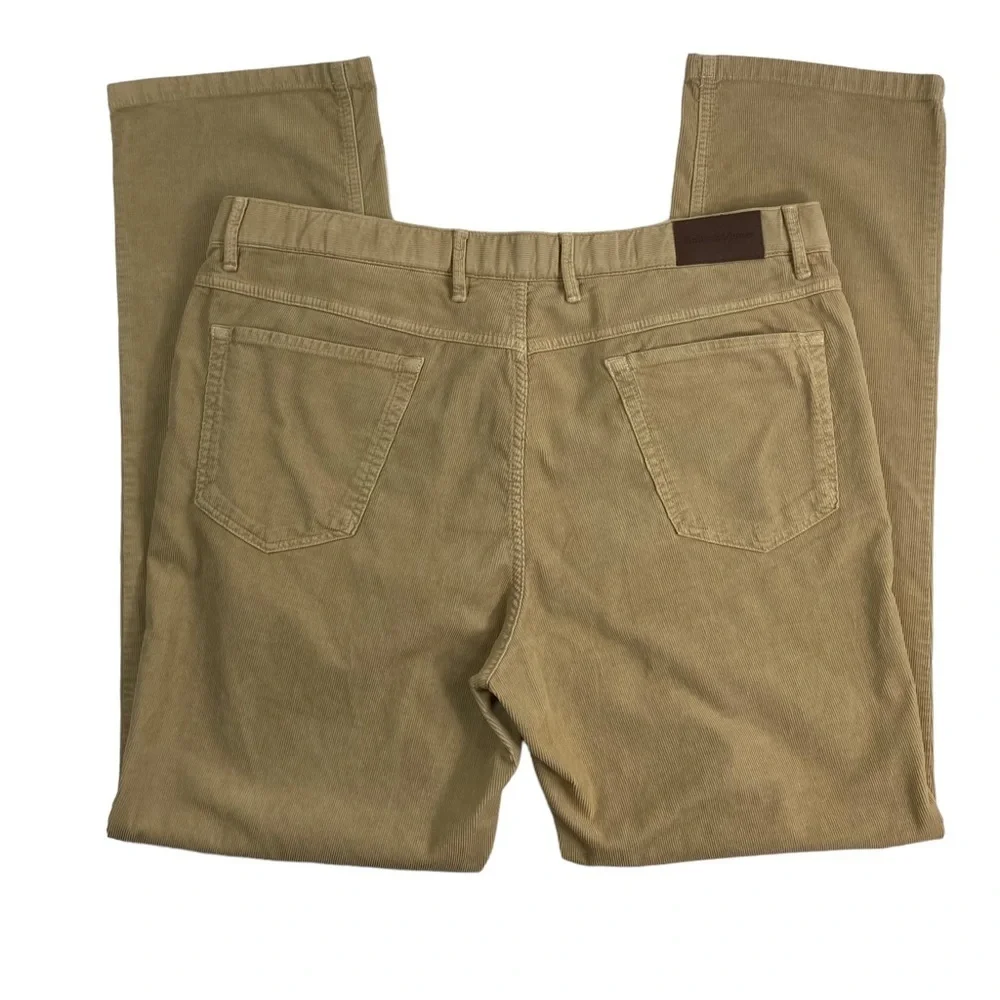 𝅺bullock & Jones Men’s Khaki Tan Corduroy Straight-Leg Pants, EUC, Size 40x34 - Picture 6 of 14